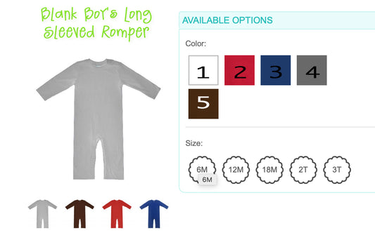 INFANT: Boy's long sleeve romper