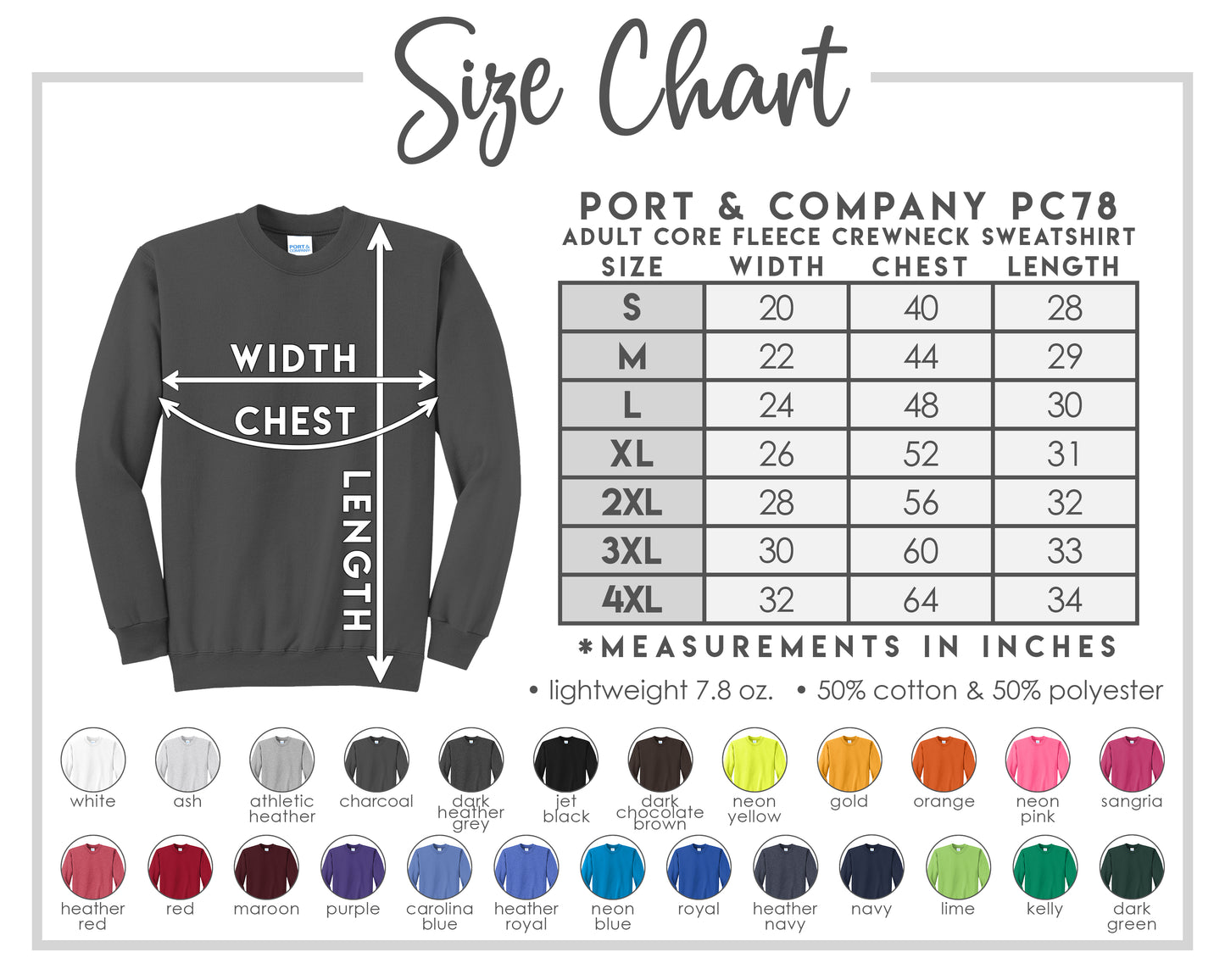 ADULT: Port & Company Sweatshirt