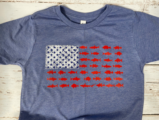 DESIGN ONLY: Patriotic fishing shirt