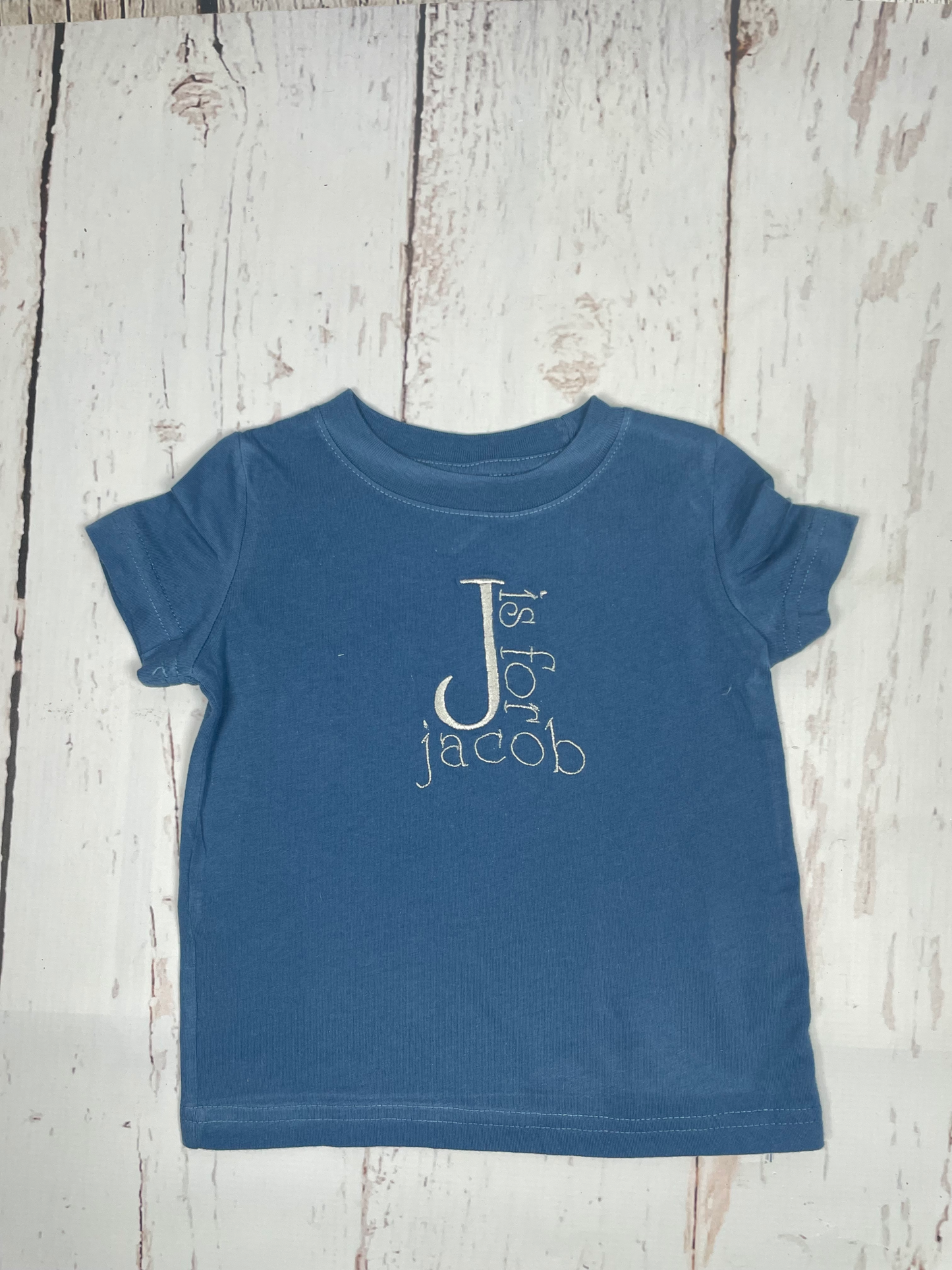 Embroidery: J is for Jacob custom name embroidery