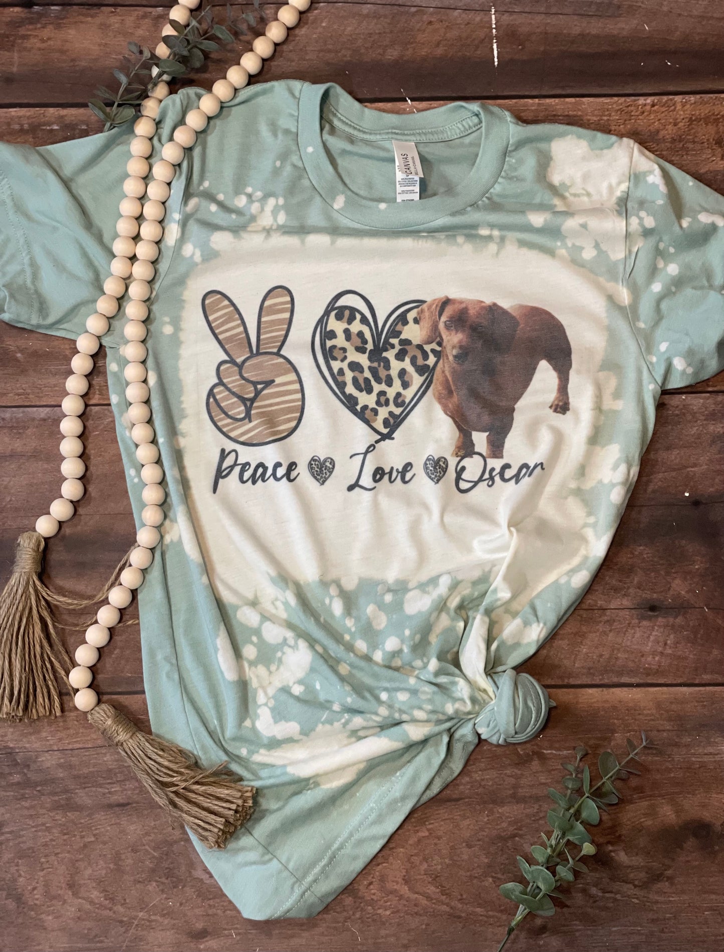 DESIGN ONLY: Peace love & image of your pet!