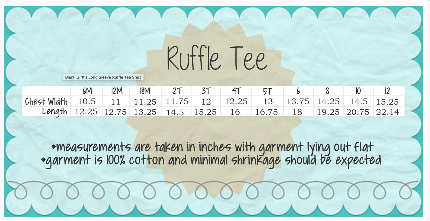 INFANT: Long sleeve ruffle tee