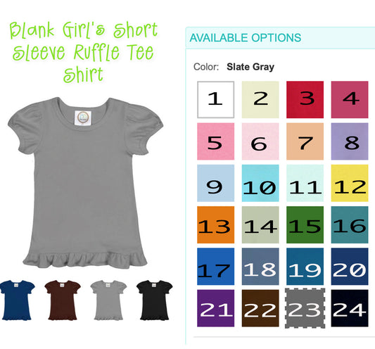 TODDLER: Short sleeve ruffle tee