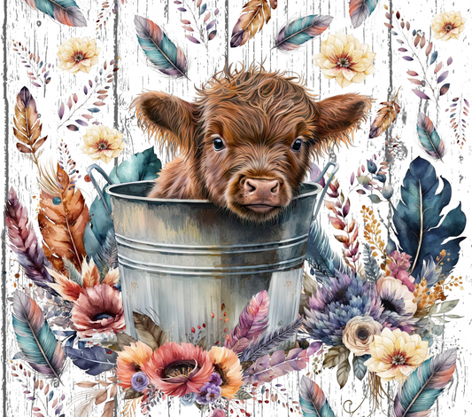 TUMBLER: 20oz tumbler - Baby highland cow