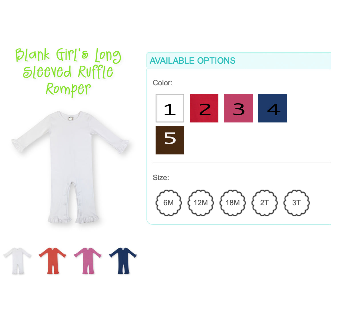 TODDLER: Girl's long sleeve romper