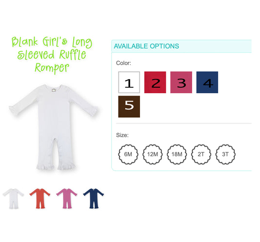 TODDLER: Girl's long sleeve romper